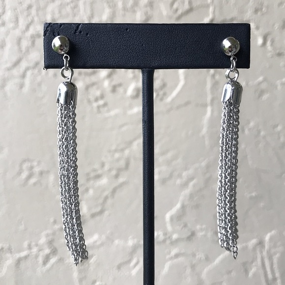 π΄SALE ! Silver dangly tassel chain nickel free - Picture 2 of 8